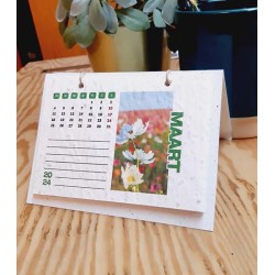 Plantbare bureaukalender 2024 - veldbloemen