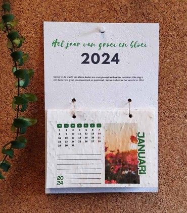 Plantbare hangkalender 2024 - veldbloemen