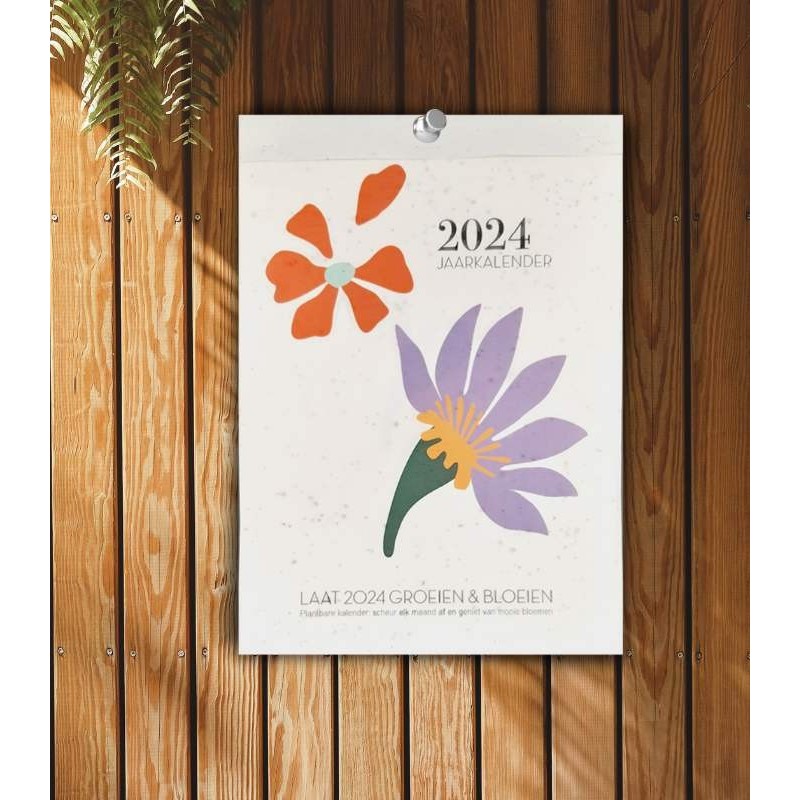 Muurkalender A4 - bloemenmix