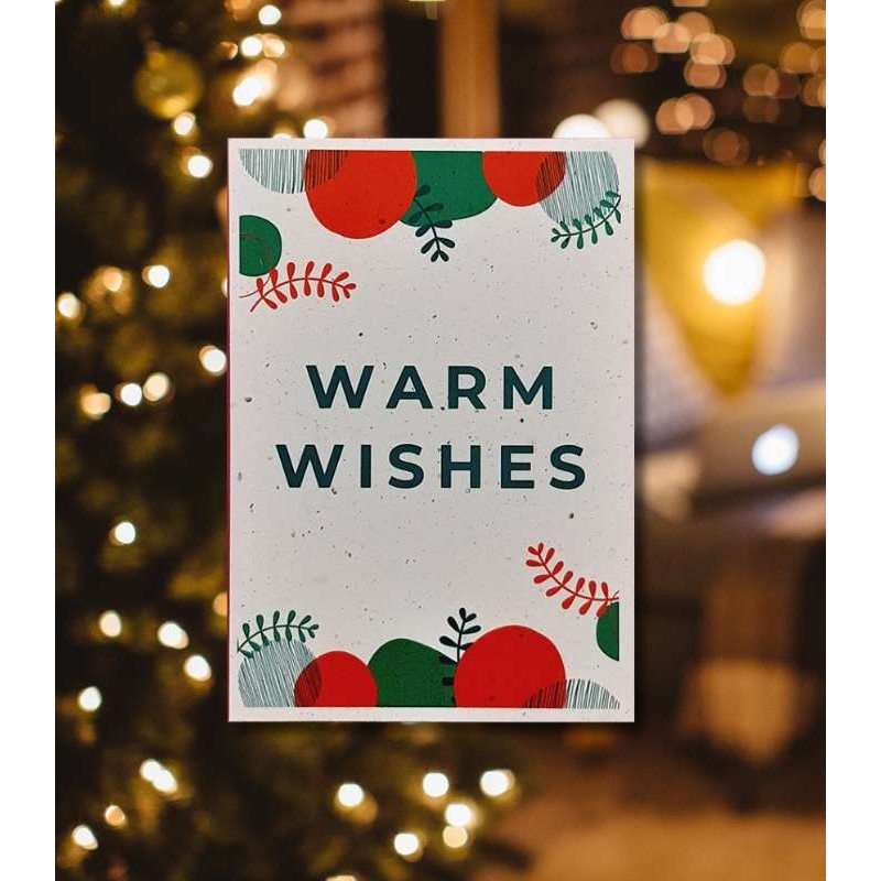 Kerstkaart Warm Wishes - met verzending