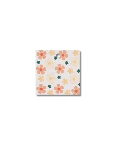 Bloemkaartjes met bloemen 70x70 mm (set van 12)