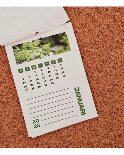 Hangkalender A6 2025 - mix bloemen en kruiden