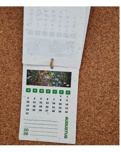 Hangkalender A6 2026 - veldbloemenmix - met verzending