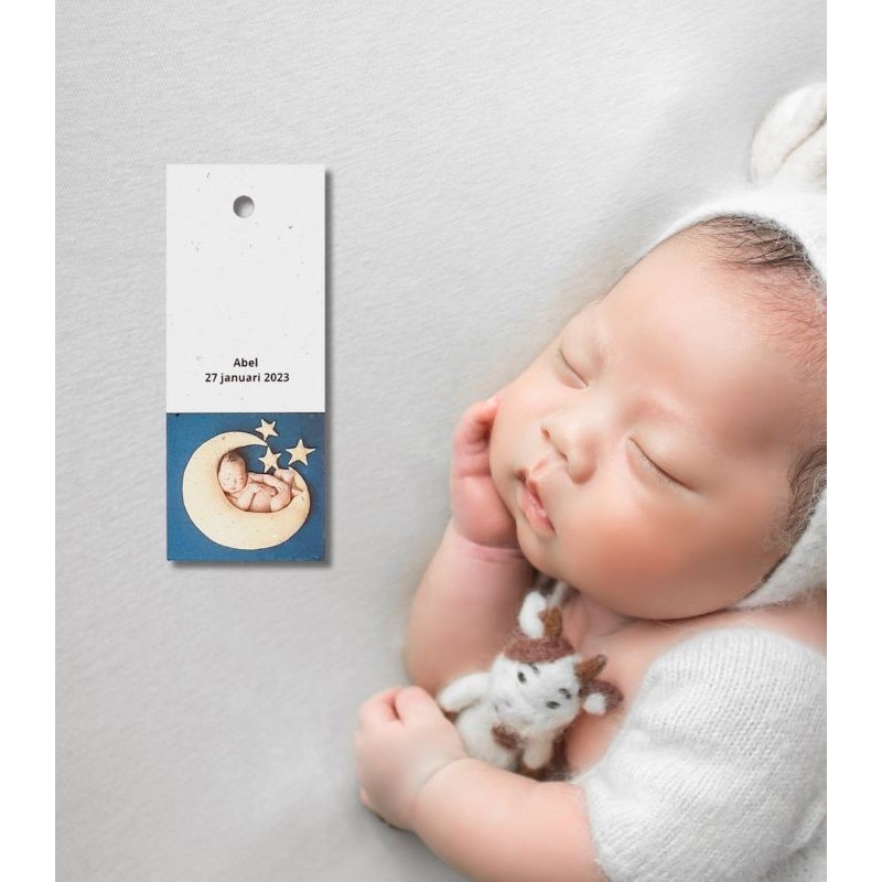 Hangkaartje Luna geboorte - aanpasbaar